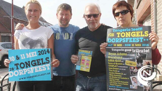 Tongels Dorpsfeest met topaffiche 'Tribute to...'-bands