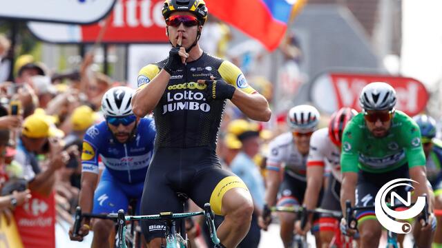 Groenewegen wint geeuwetappe, Greg Van Avermaet is steviger leider