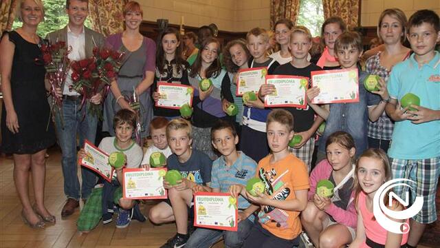 Leerlingen zesde jaar De Beeltjens behalen hun fruitdiploma 