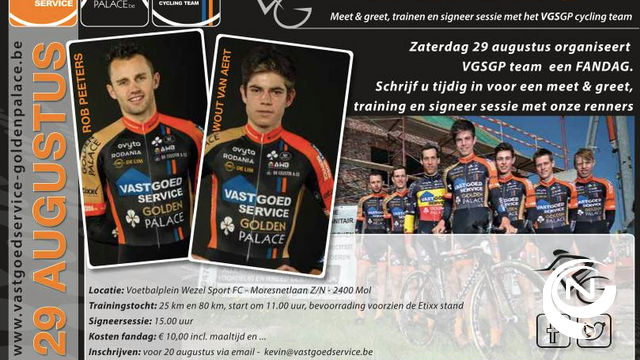 Wout Van Aert en Rob Peeters nodigen alle fans uit op fandag team 