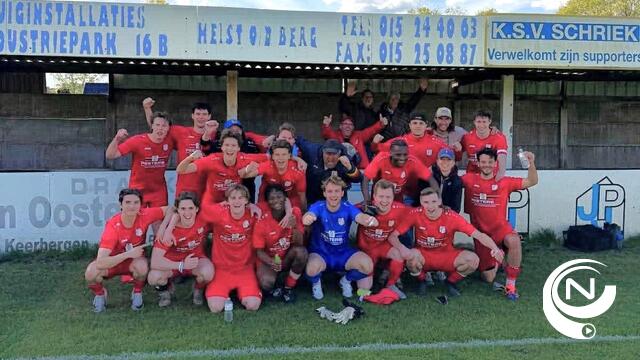 VC Herentals wint in Schriek 0-2 : Jens Dillen lukt 100e doelpunt van het seizoen, spannende eindronde