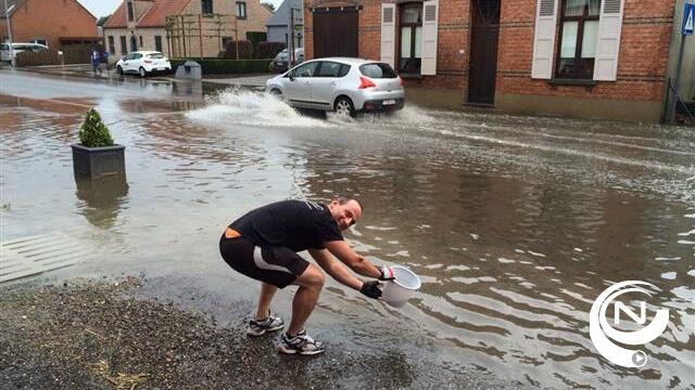 Stortbui zet centrum Herenthout onder water 