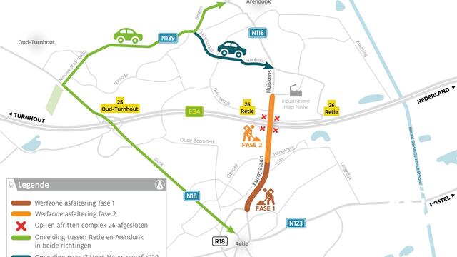 Wegen en Verkeer : vernieuwing Europalaan/Huiskens N118 in Retie en Arendonk