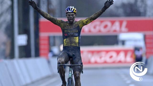 Wout van Aert baggert Van der Poel op bijna 3 minuten in oercross Dendermonde