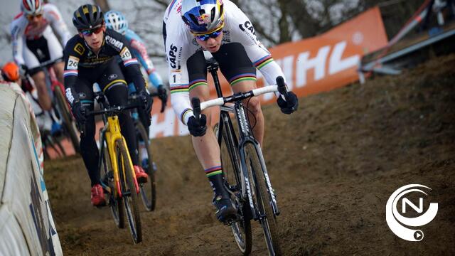 Van Aert lek in ronde 2, Van der Poel riebedebie