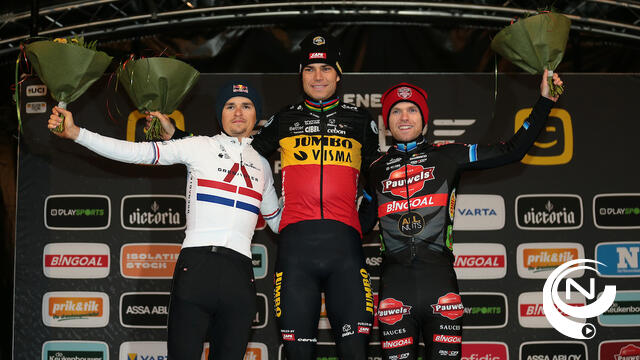 Wout van Aert deelt ook in Heusden-Zolder kletsen uit, Van der Poel geeft op