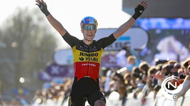 Indrukwekkende Wout van Aert wint Omloop Het Nieuwsblad na uitbarsting op de Bosberg 
