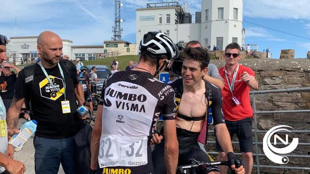Wout van Aert zet puntjes op de i in titanensprintje bergop tegen Alaphilippe 