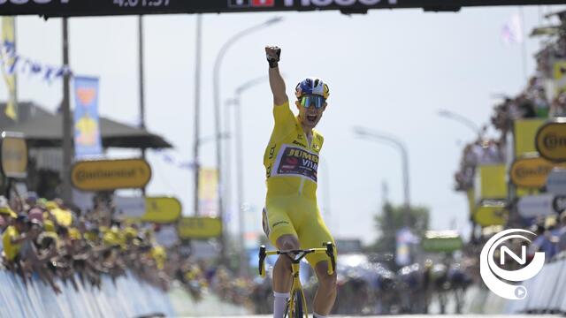 Hij vliegt! Wout van Aert lost alle favorieten en finisht solo in het geel 