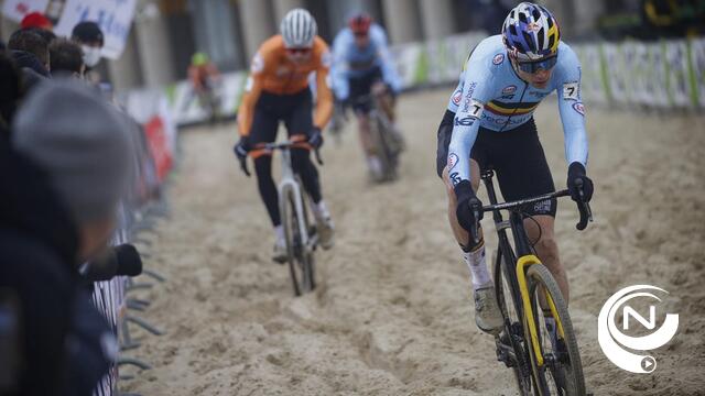 Van der Poel vliegt naar 4e wereldtitel, Wout Van Aert genekt door lekke band, Toon Aerts brons