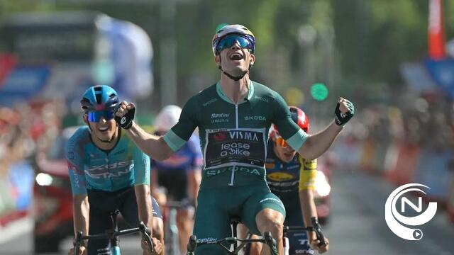 Na meesterlijke finale: Wout van Aert remonteert Nys in elitegroep richting 2e ritzege in de Vuelta - beelden