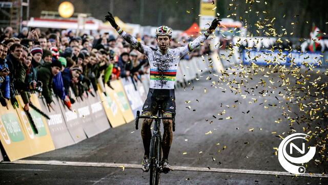 Wout van Aert beste modderduivel, Van der Poel eindigt 2e na pech