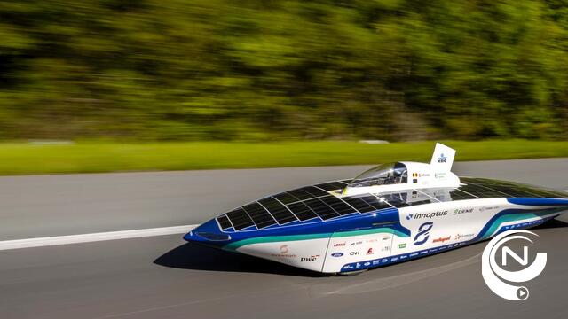 Belgisch Solar Team rijdt voor het eerst volledige ronde op Belgische wegen