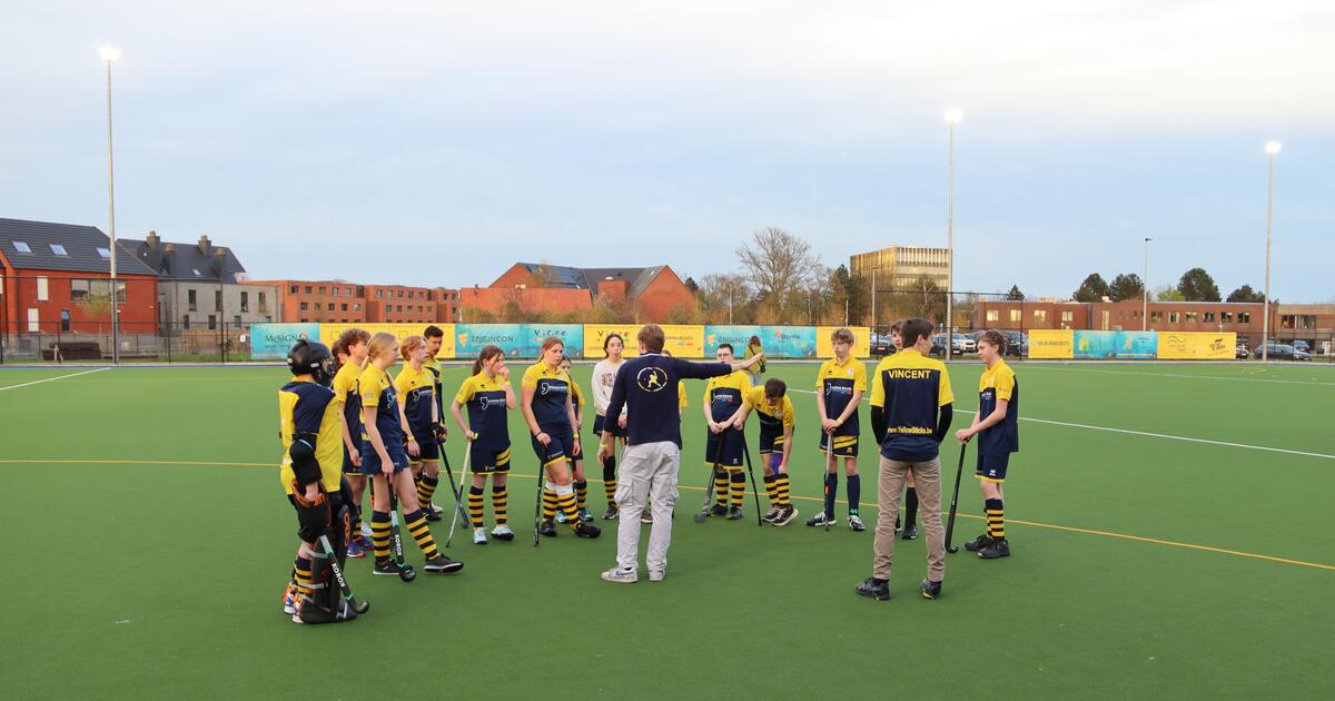 Kunstgrashockeyveld Yellow Sticks 