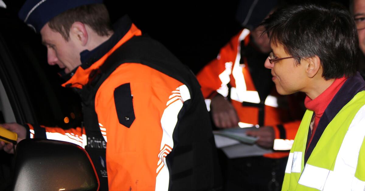 Gouverneur Cathy Berx bij een Wodca controle in Dessel (2016)