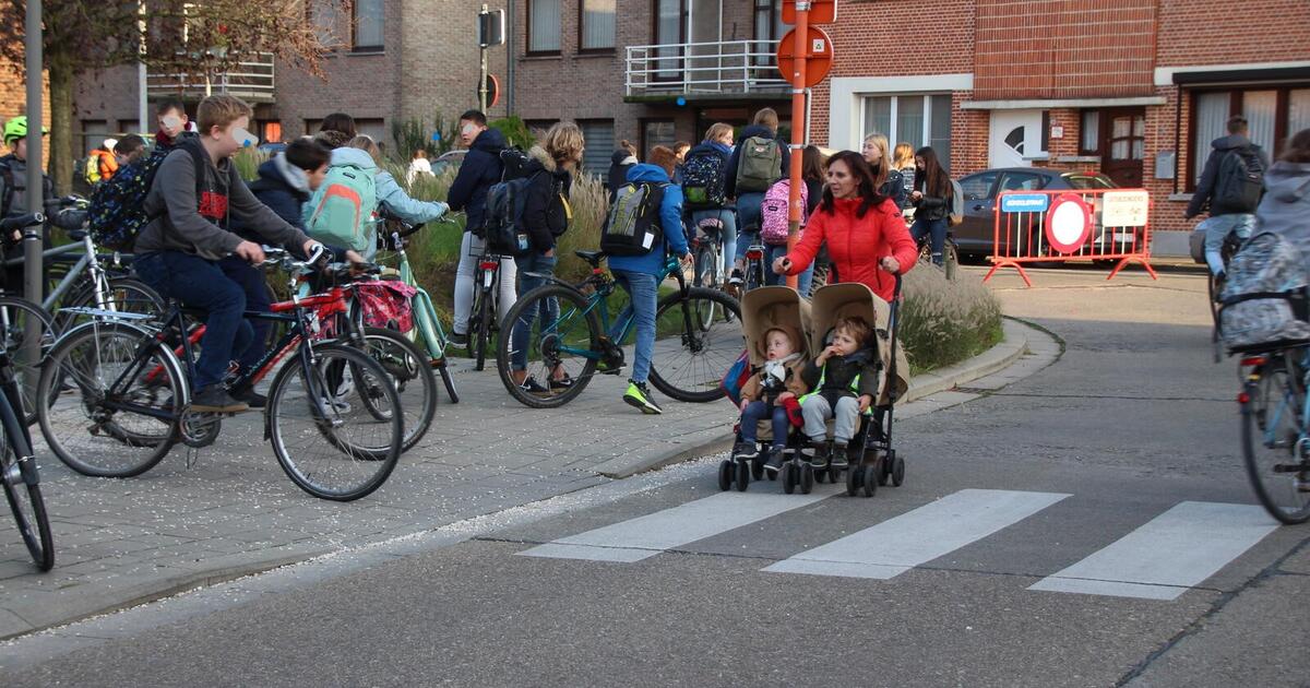 Fietsers op voetpad - foto Johan Temmerman 