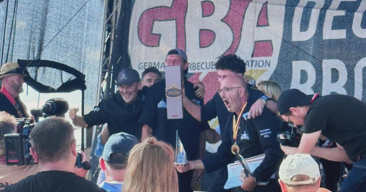 Tony Ver Berne fier als een gieter in Stuttgart DE