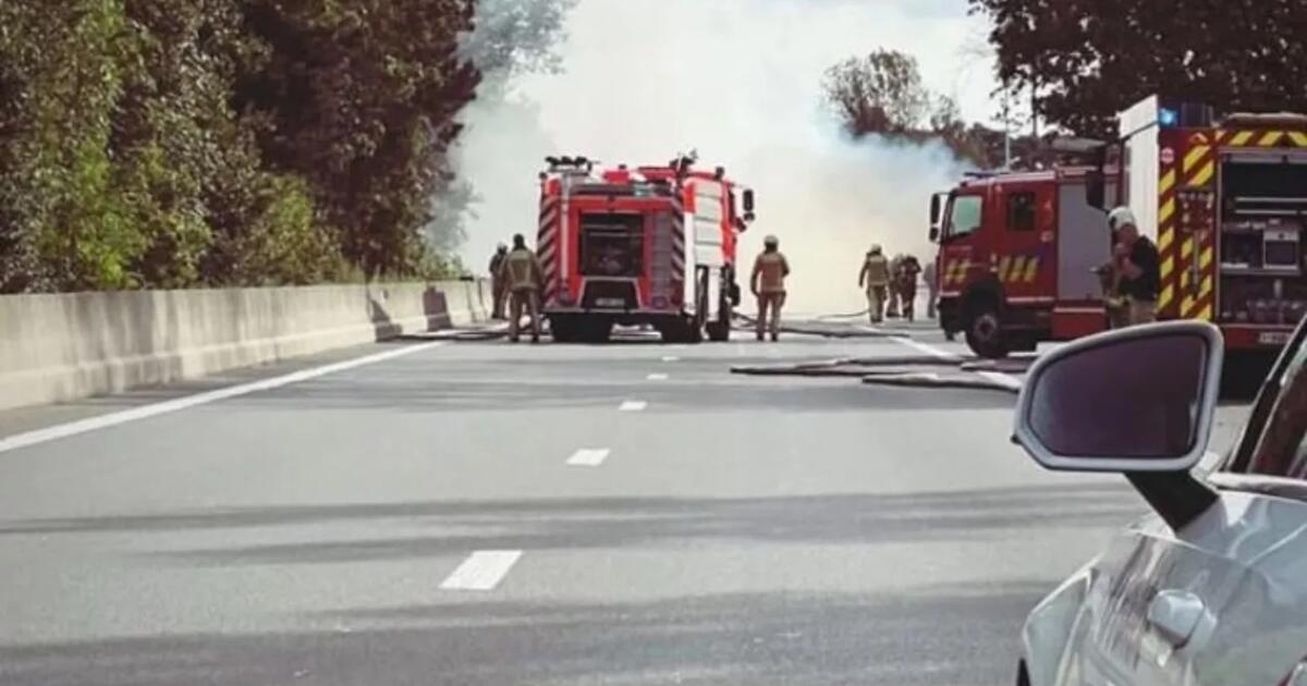 Vorselaar ongeval E34 - foto federale politie
