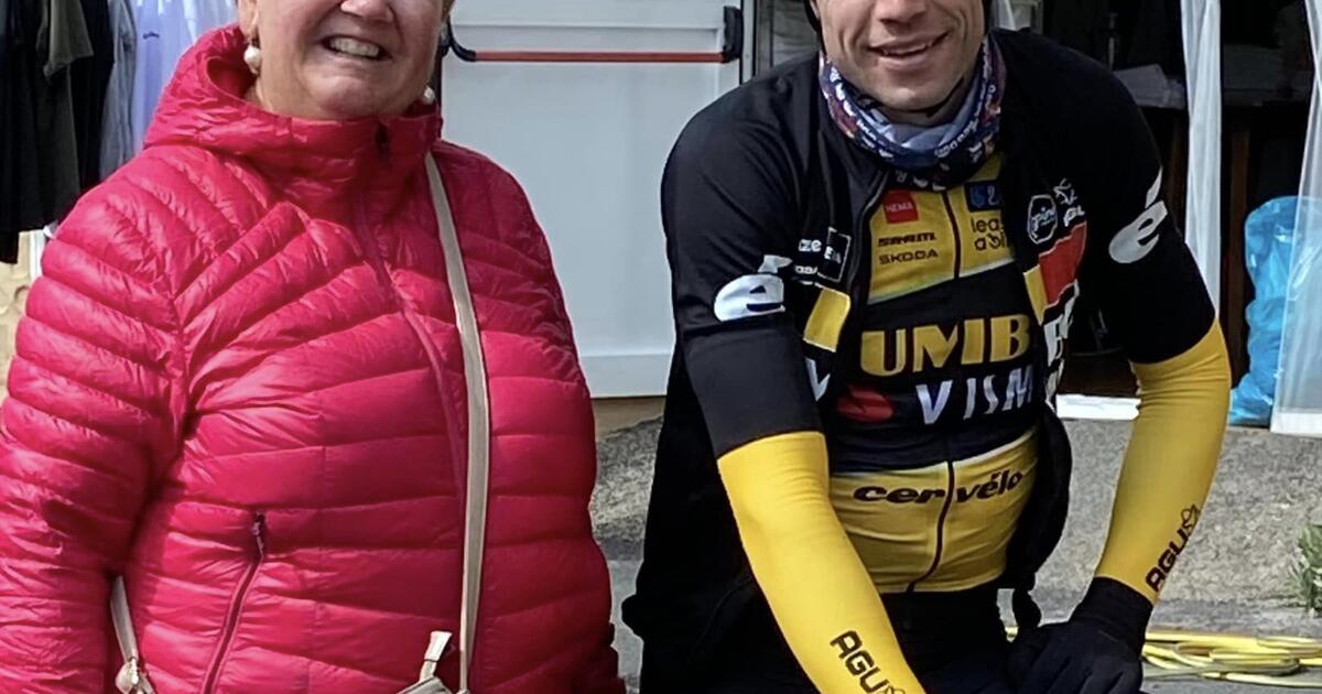 Wout en supporter Sonja in Spanje 