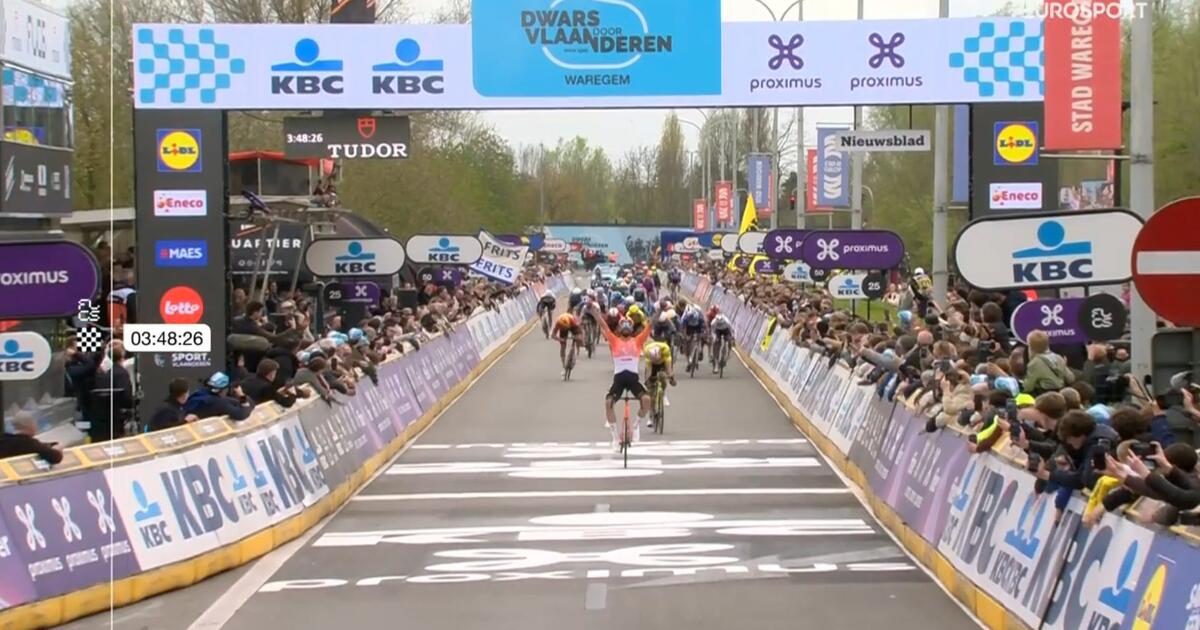 beeld Dwars door Vlaanderen Wout van Aert rr
